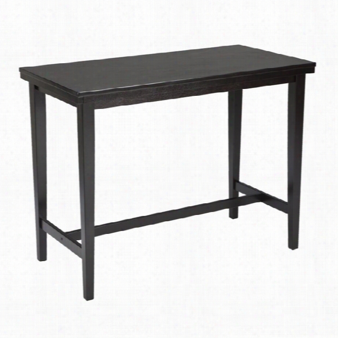 Ashley Kimonte Rectangular Counter Height Dini Ng Table In Wicked Brown