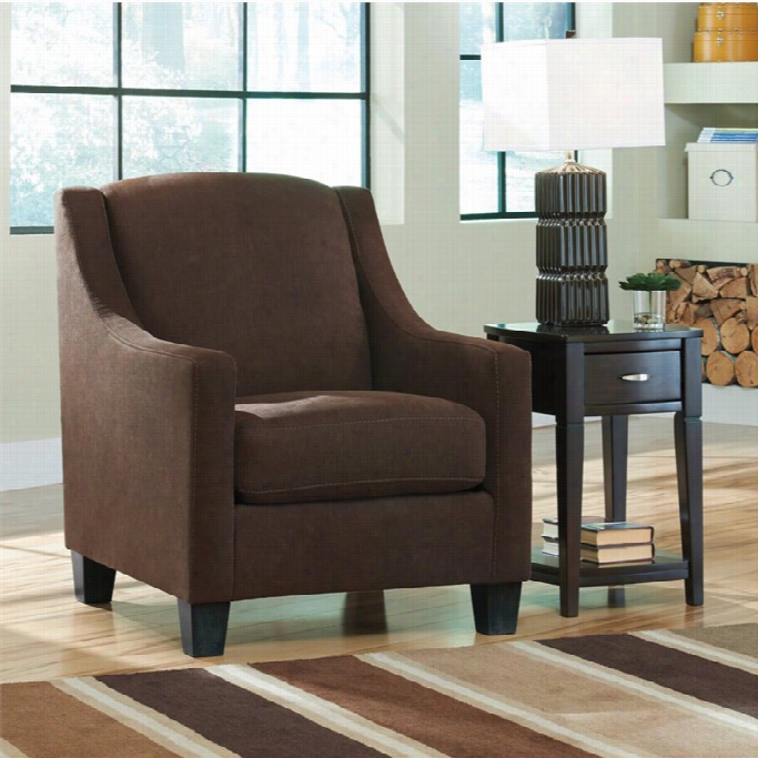 Ashley Maier Faric Accent Chair In Walnut