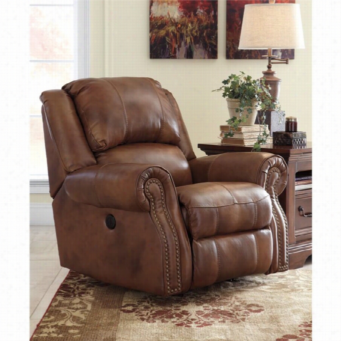 Ashley Walorth Leather Rockker Recliner In Auburm