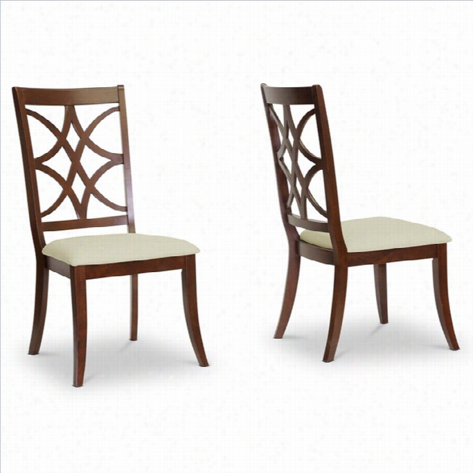 Baxton Studio Glenview Dining Chair In Eige (set Of 2)