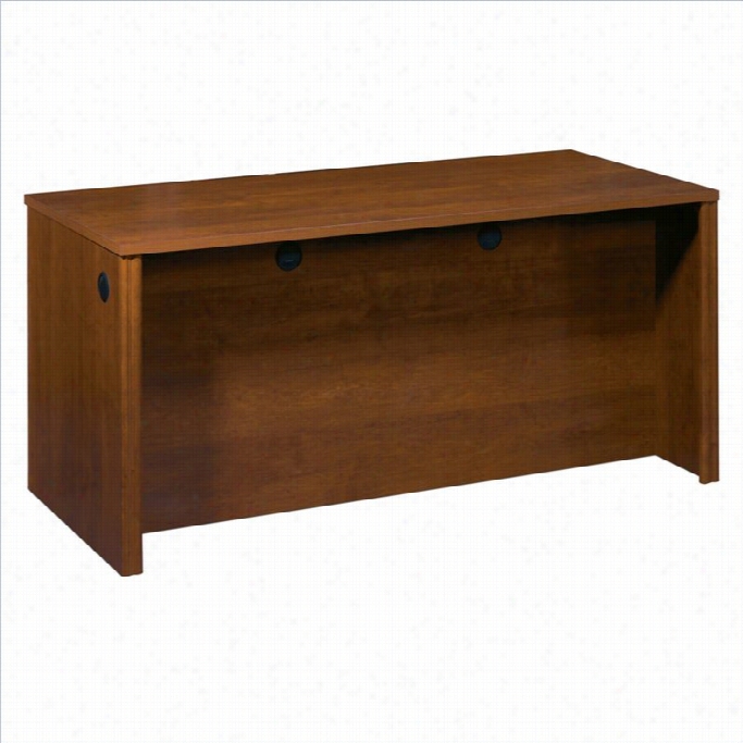 Besttar Embassy Wood Computer Desk Credenza In Tuscany Brown