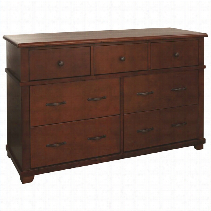 Bolton Furniture Woodridge Dresser With 7 Drawer In Chestnut