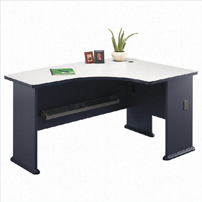 Bush Bbf Serie5a  60w X 444d Rh L-bow Desk In Slate