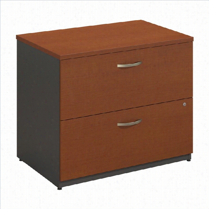 Bush Bbf  Series C 36w 2dwr Lateral File (assembled) In Aubur N Maple