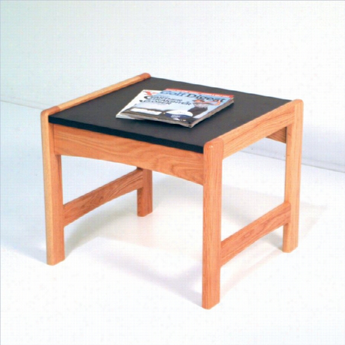 Dakota Wave End Table In Light Oak