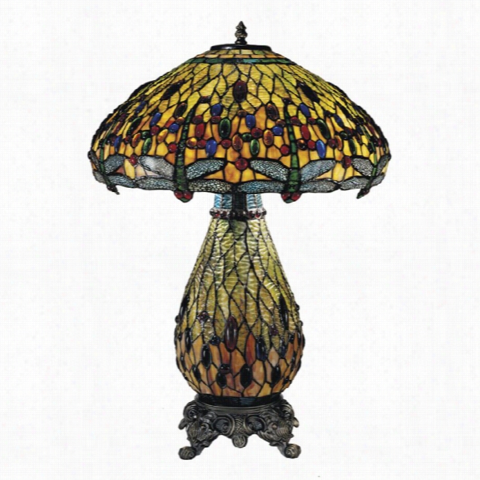 Dale Tiffany Ridesia Jeweled Dragonfly Table Lamp