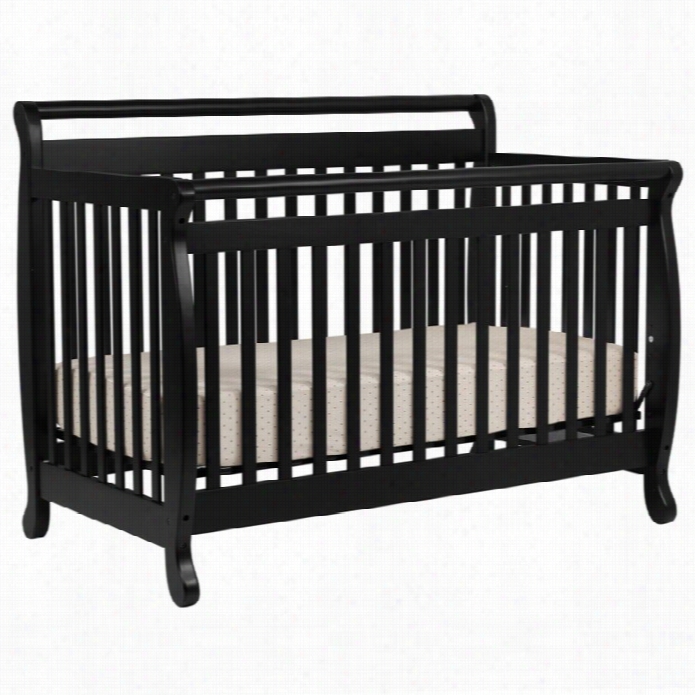 Davinci Emily 4-in-1 Converitble Wood Baby Crib With Toddler Rail In Ebony