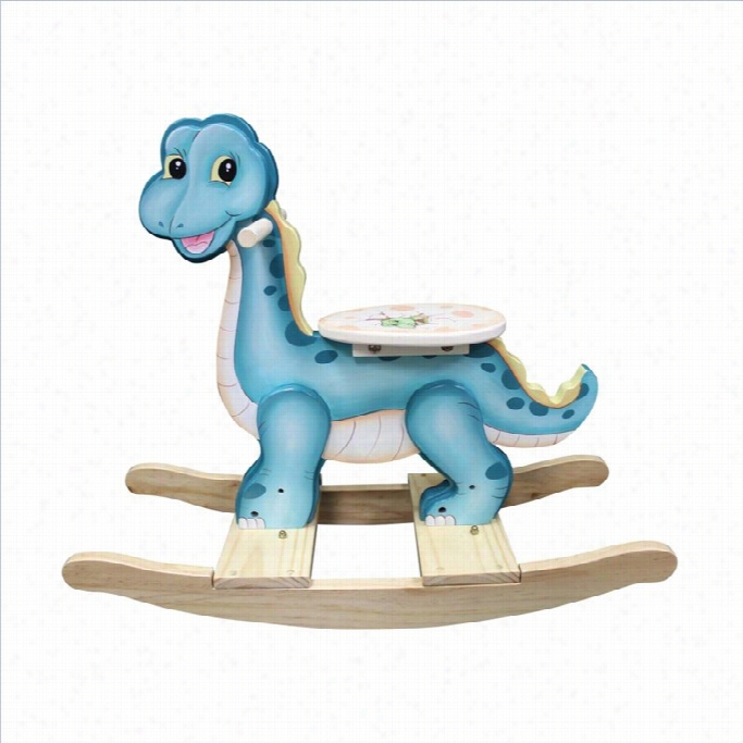 Fajtasy Fields Hand Painted Dinosau R Kingdom Rocking Horse