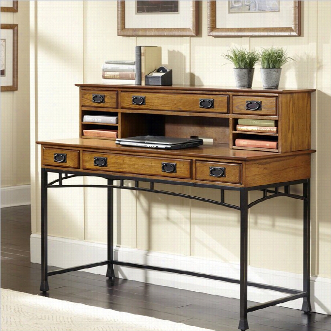 Home Styles Modern Craftsman Executive Desk And Hutch