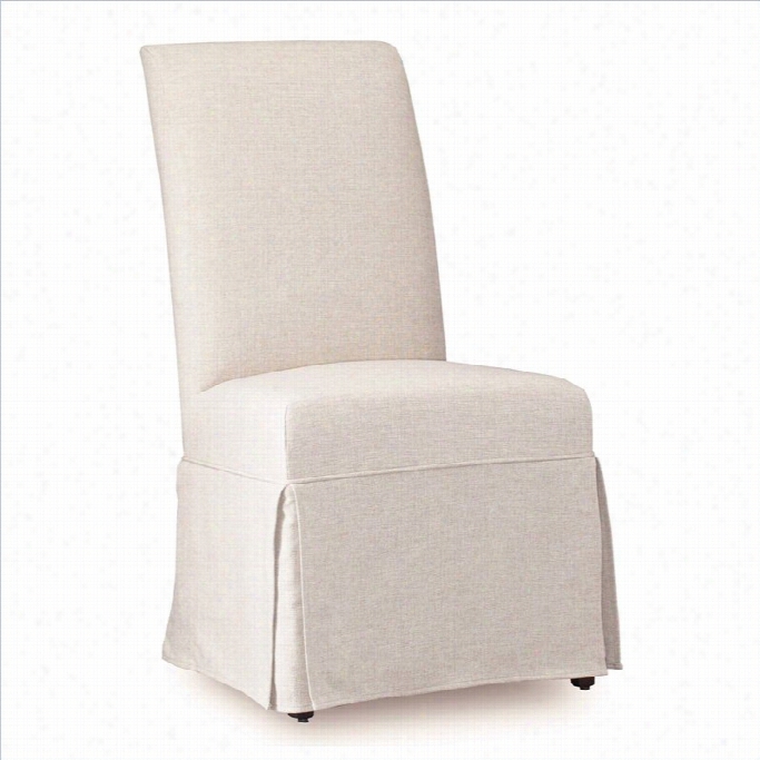 Hooker Furniture Sanctuary Clarice Skirted Dining Chair In Jde White