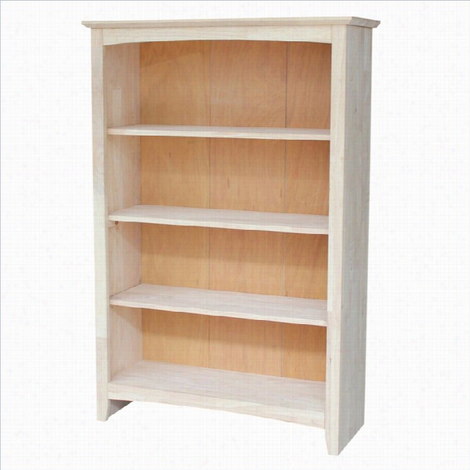 International Concepts Home Accents Unfinishex 48 Shaker Bookcase