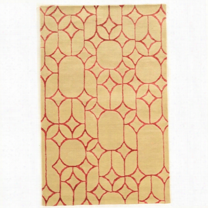 Linon Aspire 2' X 3' Hand Tufted Rugs In Ivory And Coral