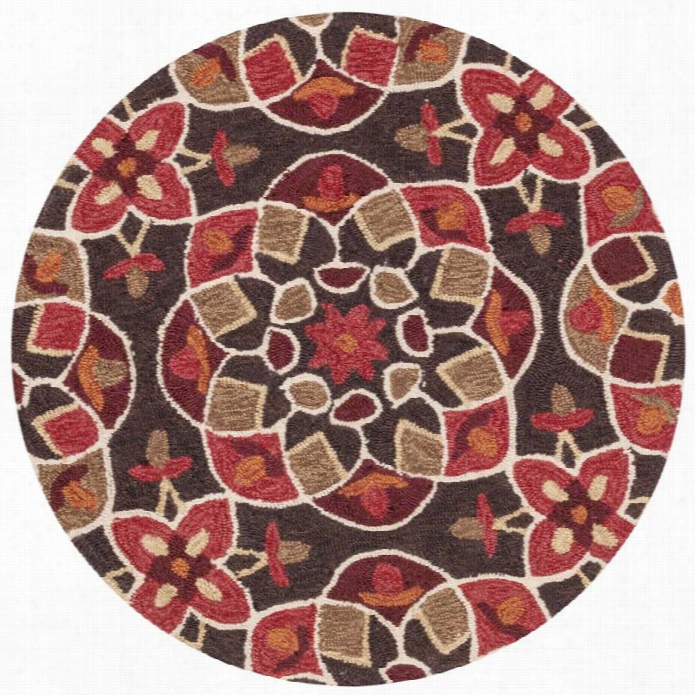 Loloi France Sc A 3' Rotation Hand Hooed  Rug In Brown And Spice