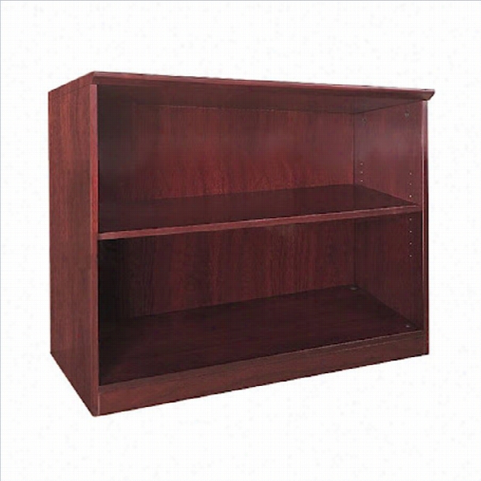 Mayline Corsica Two Shelf Bookcase In Sierrra Cherry