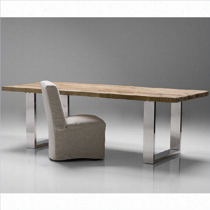 Mobital Provence Dining Table In Ploished Steel