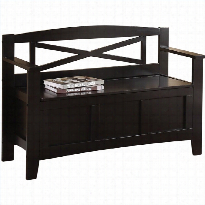 Office Star Metro Entry Way Bench In Black