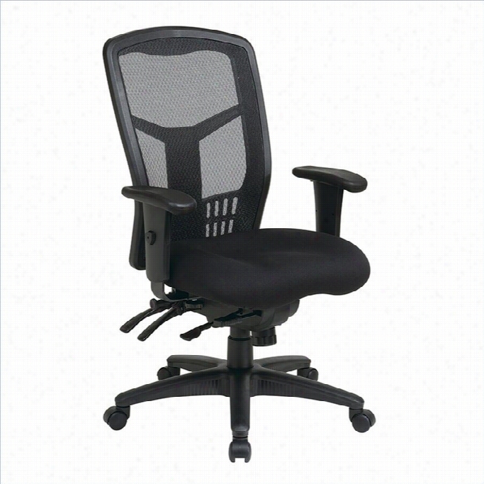 Office Star Progrid High Back Managers Office Chair Wit 5 Lever Multi Function Control I N Titanium Fi Nish