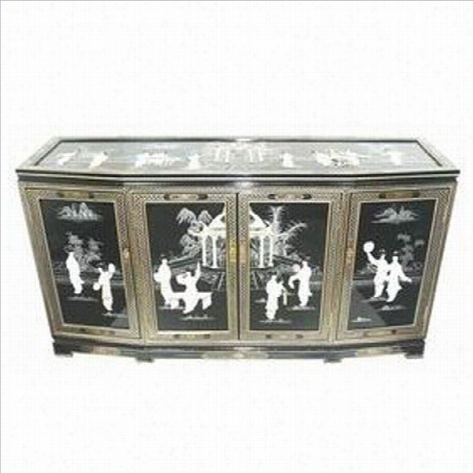 Oriental Equipage Slant Front Accent Box In Black