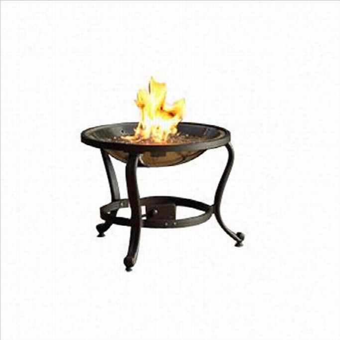 Outdoor Greatroom Company Crystal Propane Unsullied Steel Firepit With Tripod