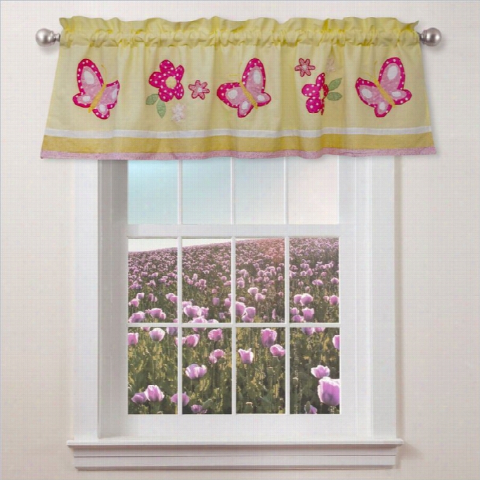 Pem America Goldrn Trail Window Valance In Ppale Yellow And Red