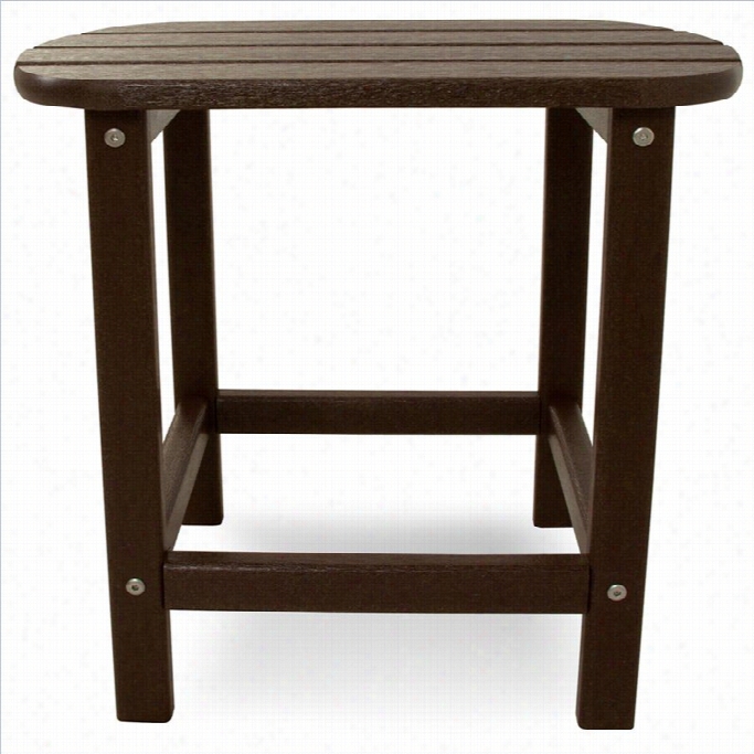 Polywood South Beach 18 Inch Side Table In Mahogany