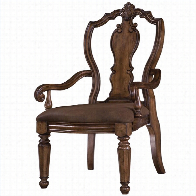 Pulaski San Mayeo Carved Back Arm Dining Chair