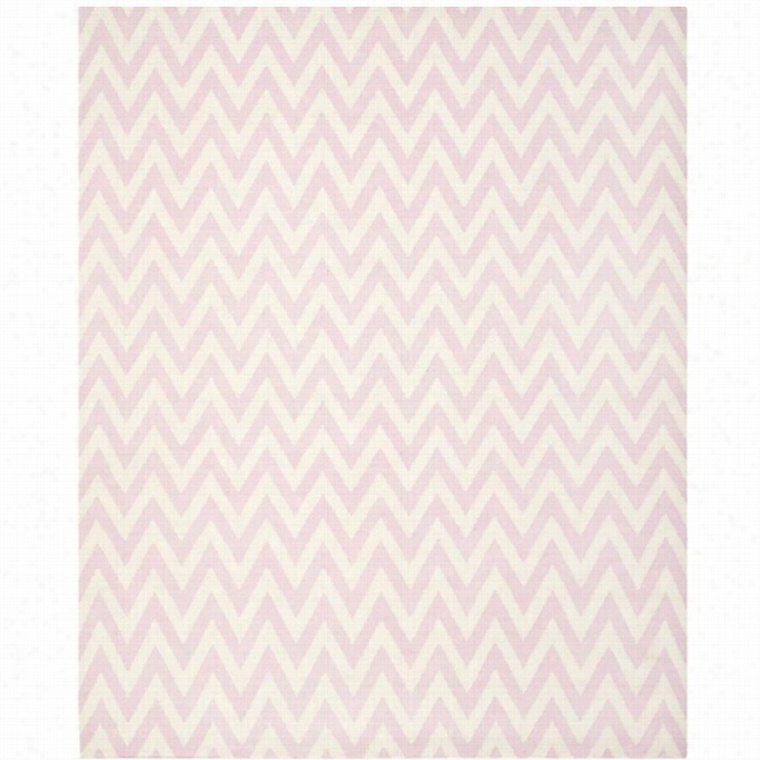 Safavieh Dhurries Pink Contemporary R Ug - 10' X 14'