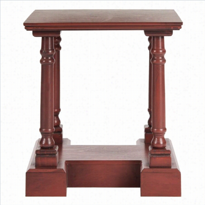 Safavieh Endora Pine End Table In Red