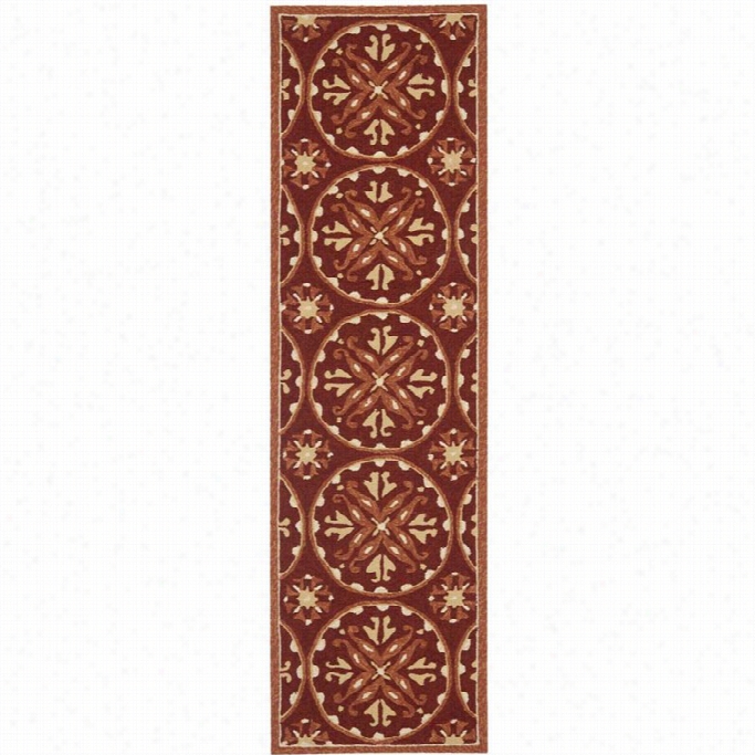 Safavieh Four Esasons Red Indoor Outdoor Rug - Runner 2'3 X 8'