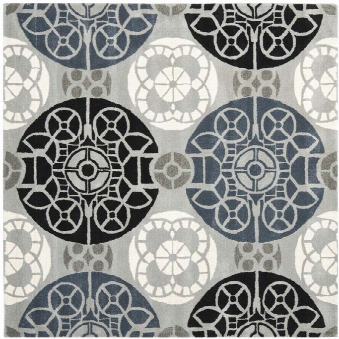 Safavieh Wyndham Grey Contemporary Rug - Squad E 5'