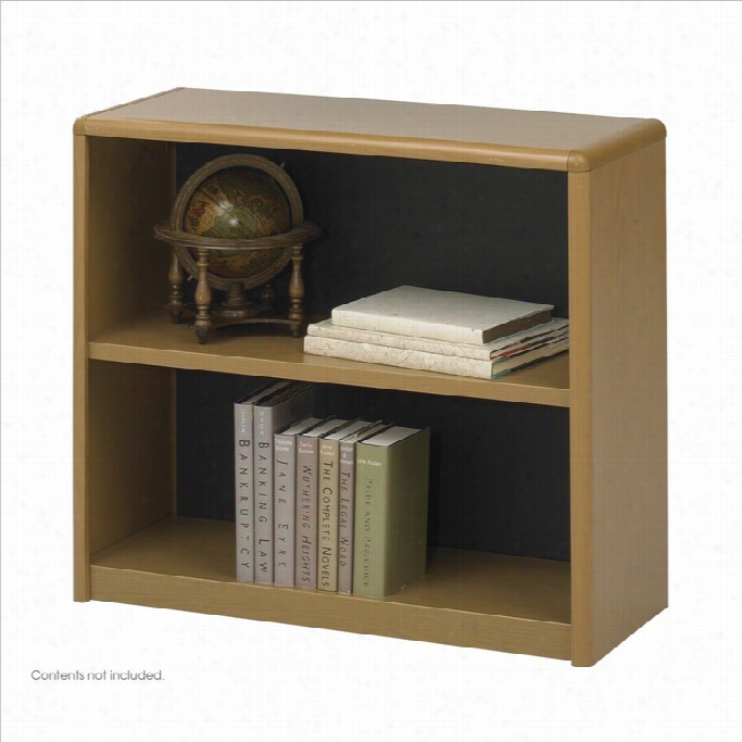 Safoc 2-shelf Valuemate Medium Oak Econoomy Steel Bookcase