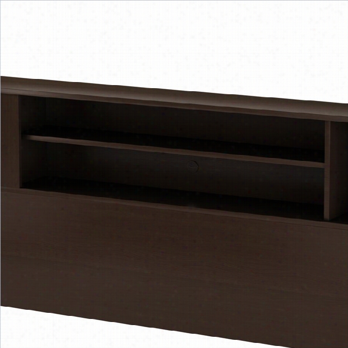 South Shore Breakwater Full / Queen Bookcase Headboard In Brown