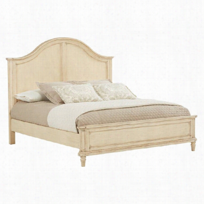 Stanlsy Furniture European Cottage California King Panel Bed In V Intage White