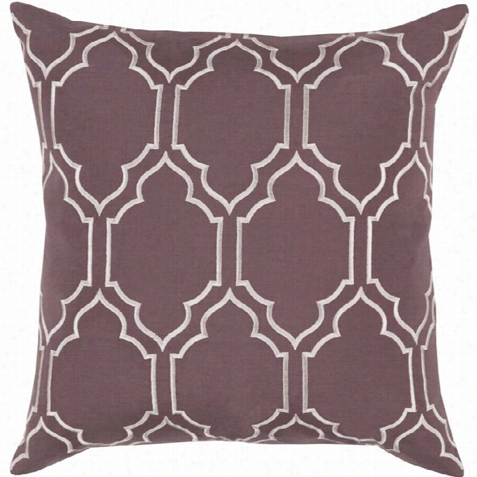 Surya Skyline Poly Fill 22 Square Pillow In Chaarcoal