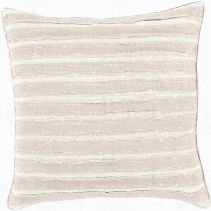 Surya Willow Down Fill 20 Square Pillow In Taupe