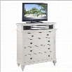 Home Styles Bermuda TV Media Chest in Brushed White Finish