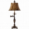 Uttermost Romina Swing Arm Table Lamp in Distressed Antique Bronze