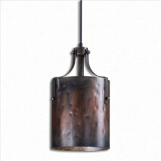 Uttermost Akron 1 Light Mini Pendant In Waste Cpper