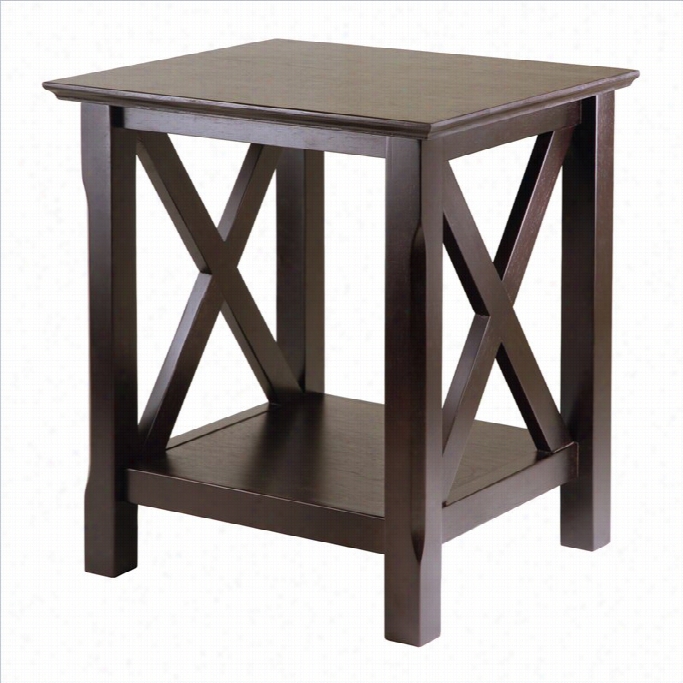 Winsome Xola End Table In Cappuccino Finish