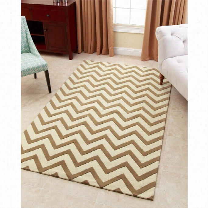 Abbyson Living5' X 8' New Zealand Wool Rug In Gold