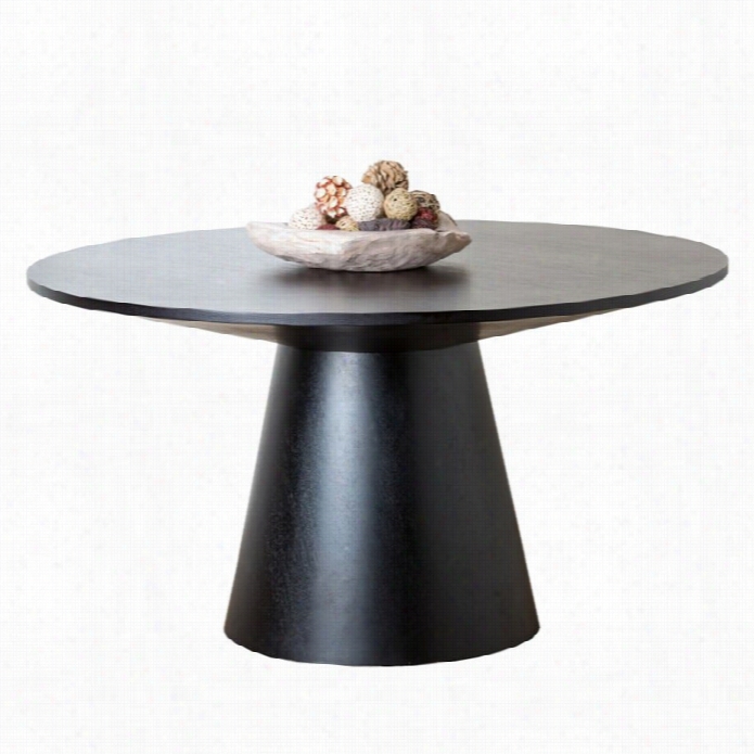 Abbyson Iving Enna Spherical Wood Dinning Table In Espresso
