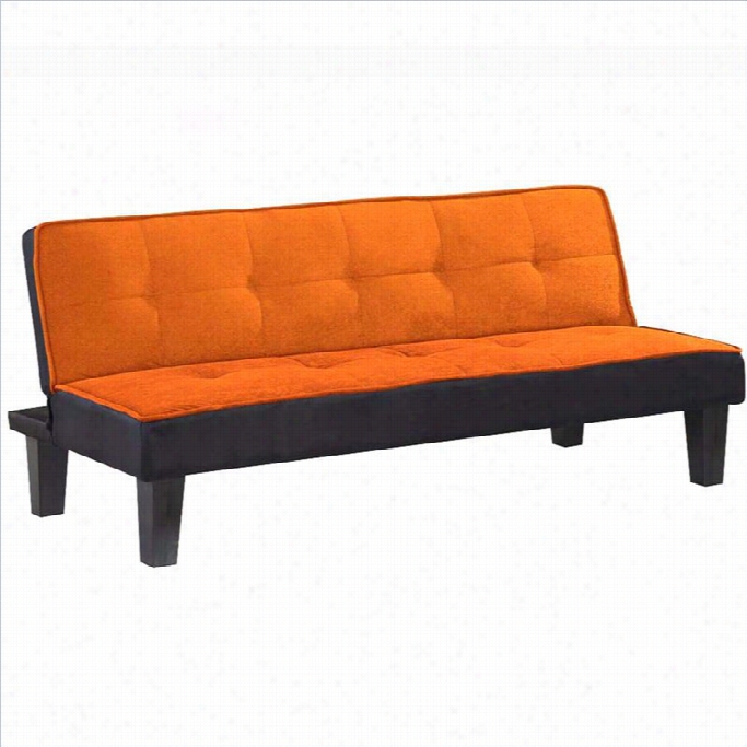 Acme Equipage Hamar Convertible Sofa In Orange