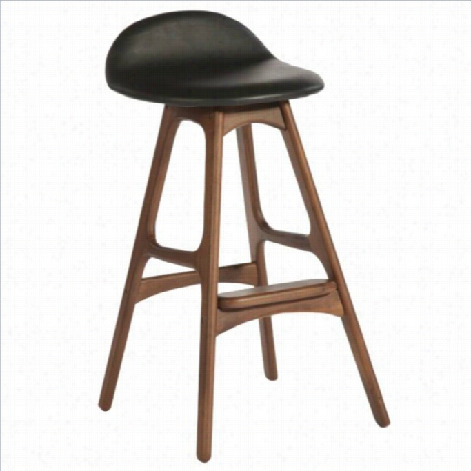 Aeon Furniture Torbin-2 29.5 Bar Stool In Walnut And Blacck