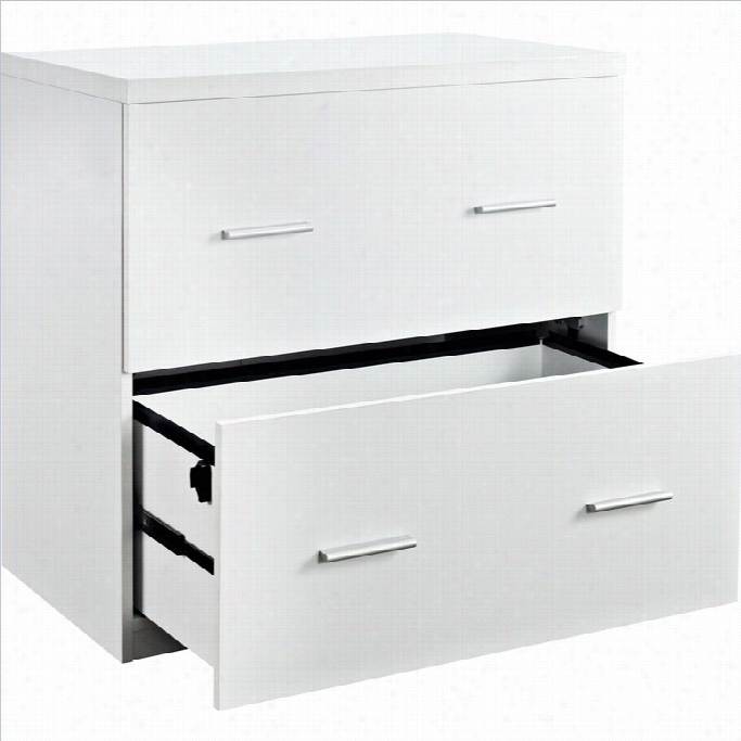 Altra Furniture Princeto N 2 Drawer  Latral File Cabinet Iin White