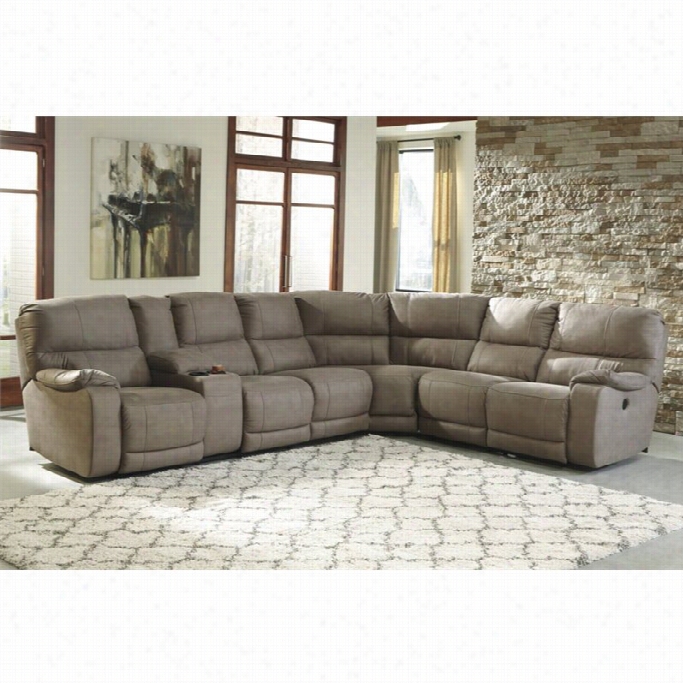 Ashley Bohannon 4 Piece Force Reclining Sectional Ni Taupe