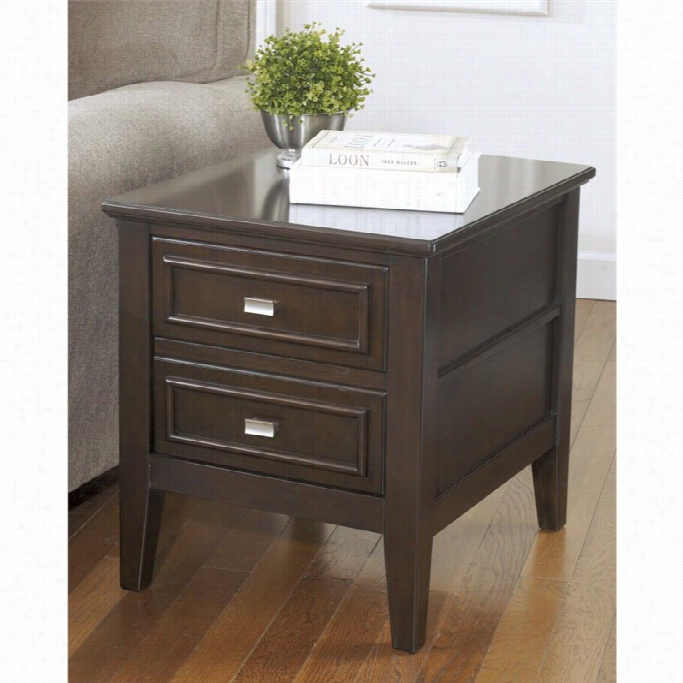 Ashley Larimer Rectangular En Dtable In Dark Brown