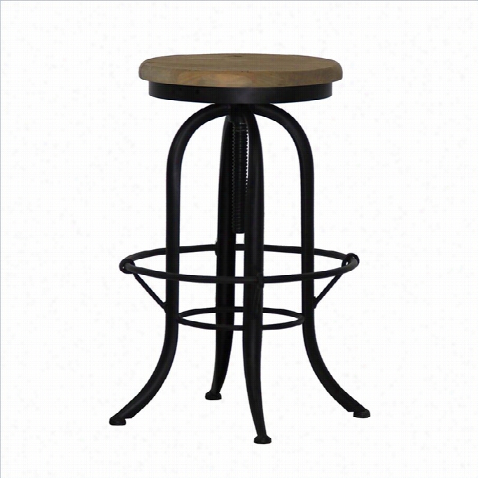 Boraam Llockport 25 Swi Vel Bar Stool In Naturaal And Lack