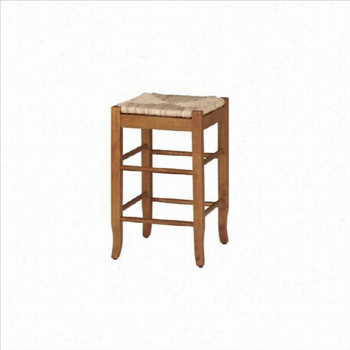 Boraam Square Rush 24 Stationary Counter Stool In Oak