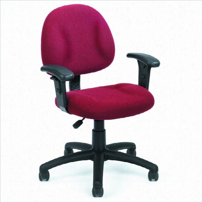 Boss Ofice Products Dx Posture Office Chair With Adjustabl Rams In B Urgundy