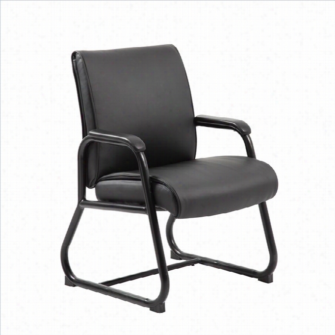 Bosso Fficce Upholstered Guest Office Chair In Black